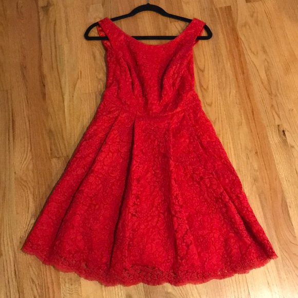 kate spade red lace dress